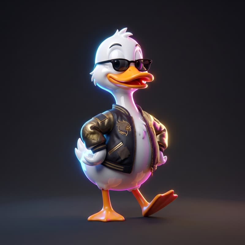 the quack duck mascot