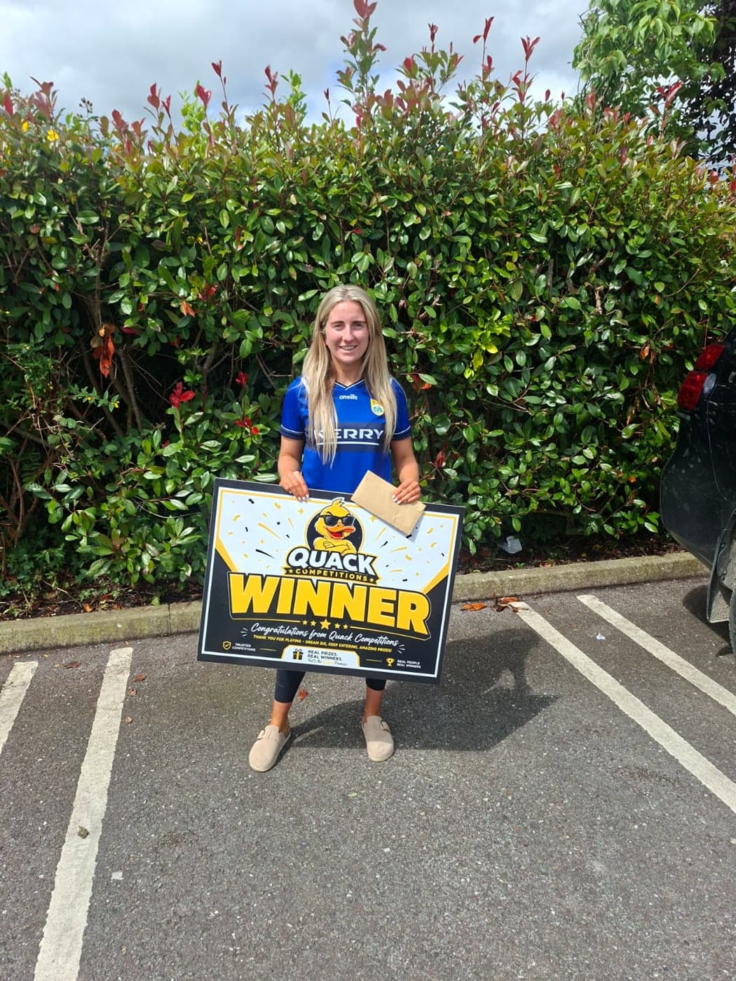 Julie O'Connor, winner of 2 kerry v armagh tickets